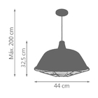 Pendente Gota Retrô Kaliupe Bronze Kit Com 3