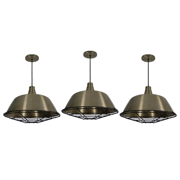 Pendente Gota Retrô Kaliupe Bronze Kit Com 3