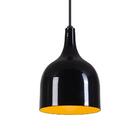 Pendente Gota Teat Luminária Lustre Alumínio Preto Brilhante