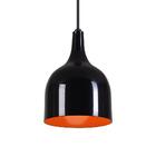 Pendente Gota Teat Luminária Lustre Alumínio Preto Brilhante