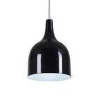 Pendente Gota Teat Luminária Lustre Alumínio Preto Brilhante