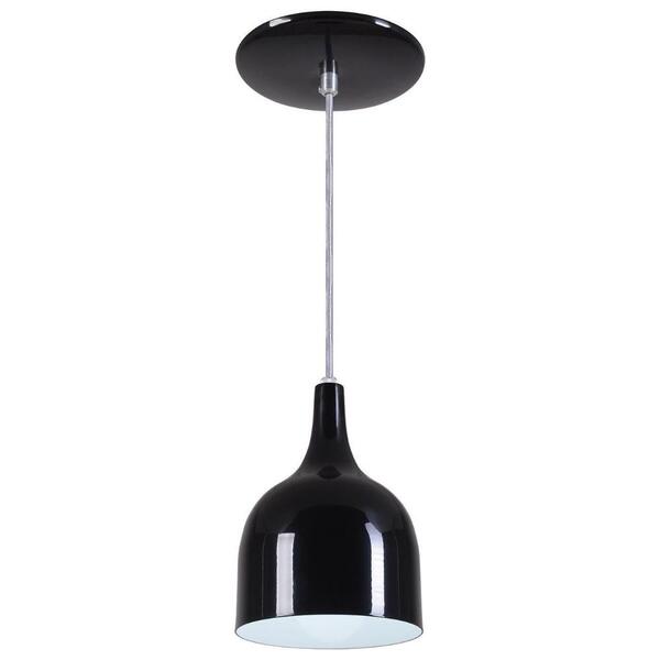 Pendente Gota Teat Luminária Lustre Alumínio Preto Brilhante