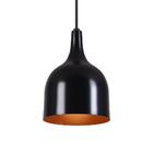 Pendente Gota Teat Luminária Lustre Alumínio Preto Fosco C/ C