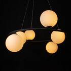 Pendente Grape Preto 6 Globos De Vidro Starlux Zr083 St2076