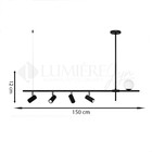 Pendente Grau Preto / Cobre Polido Spotline 808/5