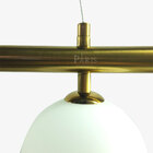 Pendente Haste Bronze Com Globos Brancos 3g9 100cm