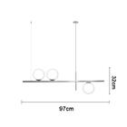 Pendente Haven Na Cor Cobre Com Globos Brancos Fosco Para 3 L