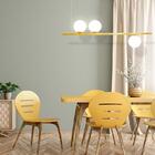 Pendente Haven Na Cor Dourado Com Globos Brancos Fosco Para 3