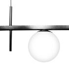 Pendente Haven Na Cor Preto Com Globos Brancos Fosco Para 3 L