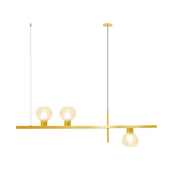 Pendente Haven Pavia Na Cor Dourado Para 3 Lâmpadas E-27 Bivo