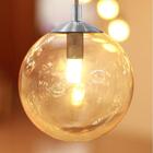 Pendente Hera Escovado Com Globo Âmbar Para 1 Lâmpada G9