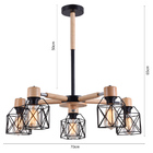 Pendente Holz De Aluminio E Madeira