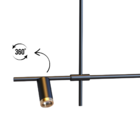 Pendente Honda Industrial Retangular Preto E Dourado Lixado 8