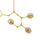 Pendente Ieda Cupula Vidro P/ 5xe27 Idl011 Ouro Fosco E Ab St