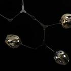 Pendente Ieda Cupula Vidro P/ 5xe27 Idl011 Preto Fosco + Smok