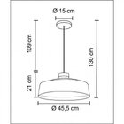 Pendente Industrial Alumínio 45,5cm Vibrance Madelustre Branc