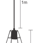 Pendente Industrial Aramado Balão Preto