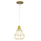 Pendente Industrial Aramado Sino Amarelo