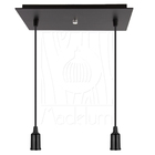 Pendente Industrial Cabo Tecido Duplo Cq E27 Vintage Preto