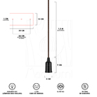 Pendente Industrial Cabo Tecido Duplo Cq Vintage Marrom