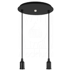 Pendente Industrial Cabo Tecido Duplo Cr Vintage Preto