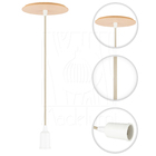 Pendente Industrial Cabo Tecido E27 Vintage Cozinha Bancada P