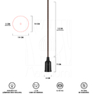 Pendente Industrial Cabo Tecido E27 Vintage Marrom