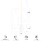 Pendente Industrial Cabo Tecido Triplo Cq E27 Vintage Pessego