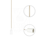 Pendente Industrial Cabo Tecido Triplo Cq Vintage Pessego