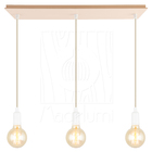 Pendente Industrial Cabo Tecido Triplo Cq Vintage Pessego