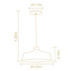 Pendente Industrial Em Metal 30cm Preto Madedelustre Bivolt