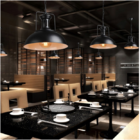 Pendente Industrial Retrô Metal Cúpula Preto Com Dourado Para