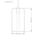 Pendente Infinit 1xe27 Taschibra Preto Fosco