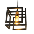 Pendente Infinity Preto com Acabamento cor Cobre para 1 E-27