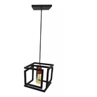 Pendente Infinity Preto Com Soquete Cobre