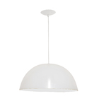 Pendente Interno 1 lâmpada Branco Alumínio Meia Esfera Auremar