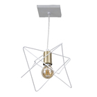 Pendente Interno 1 Lâmpada Branco Metal Zaggy Pantoja & Carmona