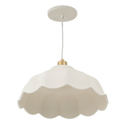 Pendente Interno 1 Lâmpada Creme Metal Dayse Attena