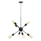 Pendente Interno 8 lâmpadas Preto Alumínio Sputnik Auremar