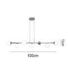 Pendente Jabuti Seven Na Cor Dourado Com Globos Brancos Fosco