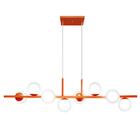 Pendente Jabuti Spire Cobre C/ Globos Brancos Fosco P/ 8 G9