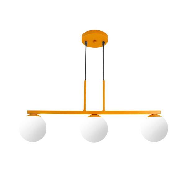 Pendente Jabuti Triplo Dourado Com Fios Pretos E Globos De Vi