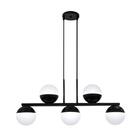 Pendente Jabuti Up Meia Lua Na Cor Preto Com Globos Brancos F