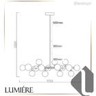 Pendente Jabuticaba Balls Dourado Escovado 16 L Globo Âmbar L