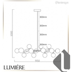 Pendente Jabuticaba Balls Dourado Escovado 16 L Globo Âmbar L