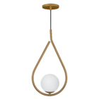 Pendente Jabuticaba Gota Globo Vidro Dourado