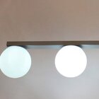 Pendente Jabuticaba Six Prata 6 Globos Brancos Foscos G9