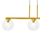 Pendente Jabuticaba Triplo Dourado Fosco Globo Transparente