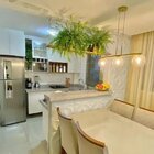 Pendente Jabuticaba Triplo Dourado Fosco Globo Transparente