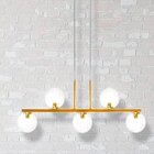 Pendente Jabuticaba Up Dourado Fosco Globos Transparentes G9